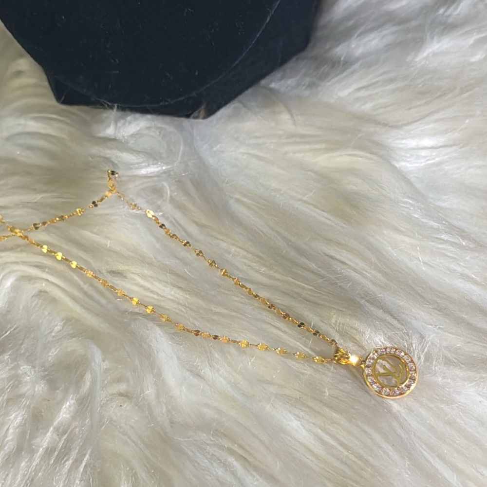 21k Solid Gold Chain Neckless Lightweight Brand S… - image 7